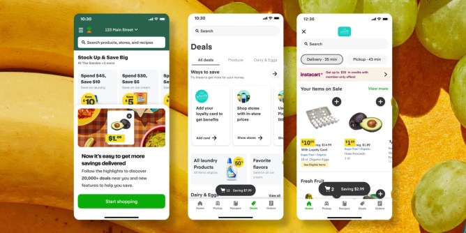 An image of new deals features on Instacart