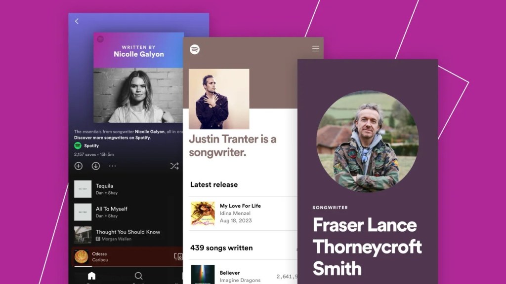 Spotify Songwriter Promo Cards feature